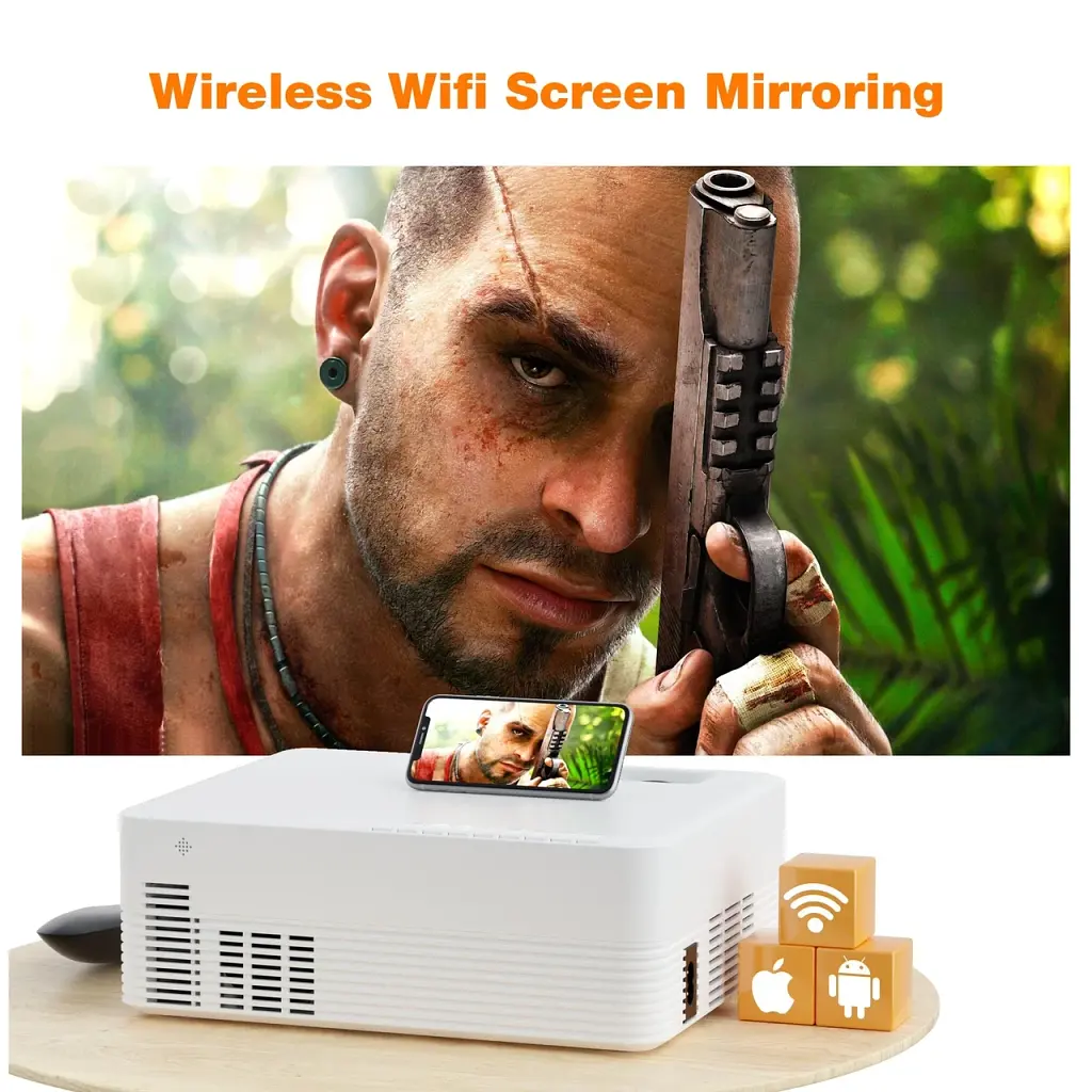 JEEMAK P200 Портативний 4K 1080P проектор з Wi-Fi Bluetooth - фото 3
