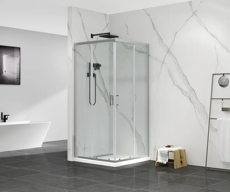 Душова кабіна без піддону Mixxus Premium Diverse SC02-90x90x195-TR хром прозоре скло 5 мм MI6861, Універсальна, прозорий, хром - фото 2