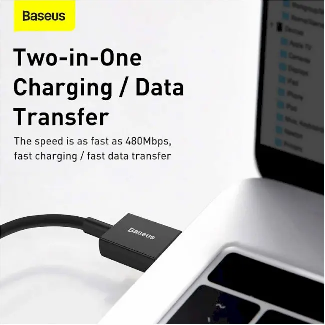 Кабель Baseus Superior Series USB to iP 2.4 A 1 м Black (CALYS-A01) - фото 7