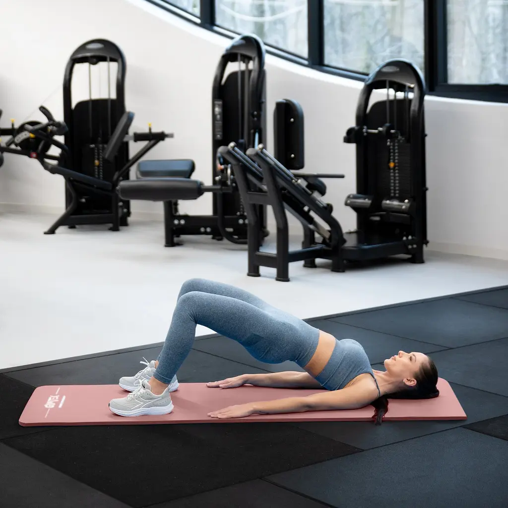 Килимок (мат) для фітнесу Queenfit NBR 1,5см рожевий - фото 2