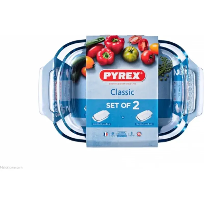 Форма для випікання Pyrex Classic прямокутна набір 2 шт 2.6 л 1.9 л (912S967/7045) - фото 4