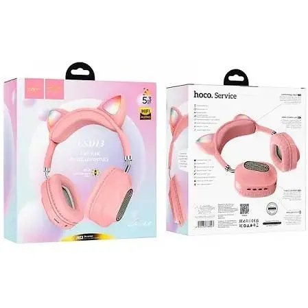 Навушники Hoco Skill Cat Ear BT Headphones ESD13 з котячими вушками білі 6931474788030 - фото 3