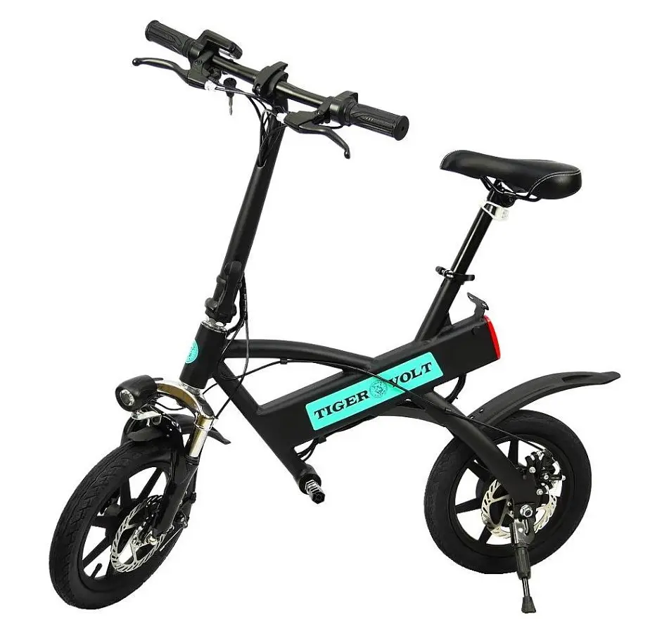 Электроскутер ZM TigerVolt 14 с колесами 14" Черный - фото 4