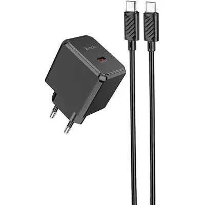 Зарядний пристрій HOCO CS13A Ocean USB-C PD 20 Вт + кабель USB-C — USB-C чорний (6942007603843) - фото 6