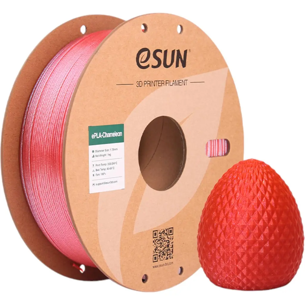 Пластик для 3D-принтера eSUN ePLA Chameleon 1,75mm 1kg RASBERRY RED (EPLA-CHAMELEON-P175RR1) - фото 2