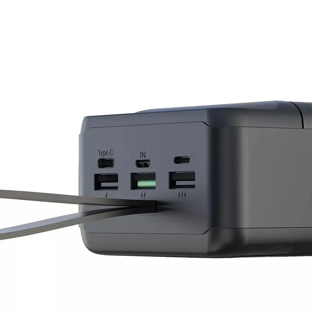 Зовнішній портативний акумулятор XO PR158 50000 mAh 22.5W чорний - фото 4