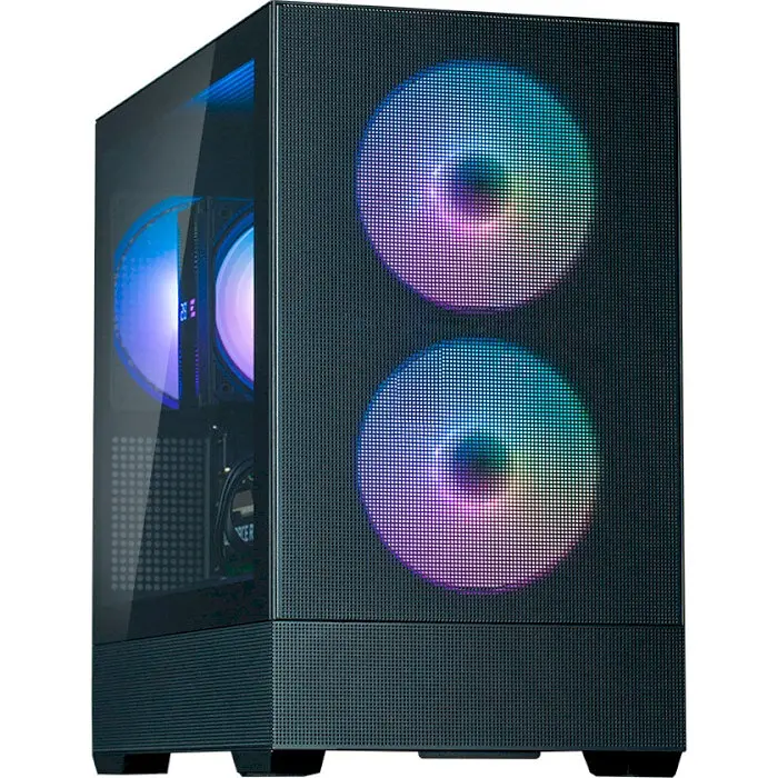 Корпус Zalman P30 AIR, Black, Mini Tower, без БЖ, для Micro ATX / Mini ITX, 1xType-C / 1xUSB 3.0, макс. CPU - 181 мм / VGA - 392 мм, 3x140 мм ARGB, бічна панель із загартованого скла - фото 2