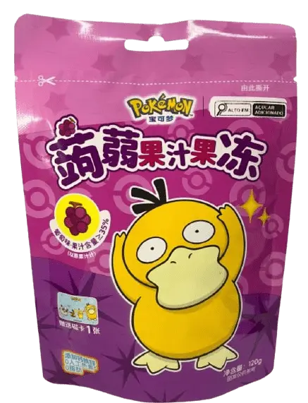 Желейні цукерки Yizhi Pokemon Konjac Juice Jelly Grape 120г