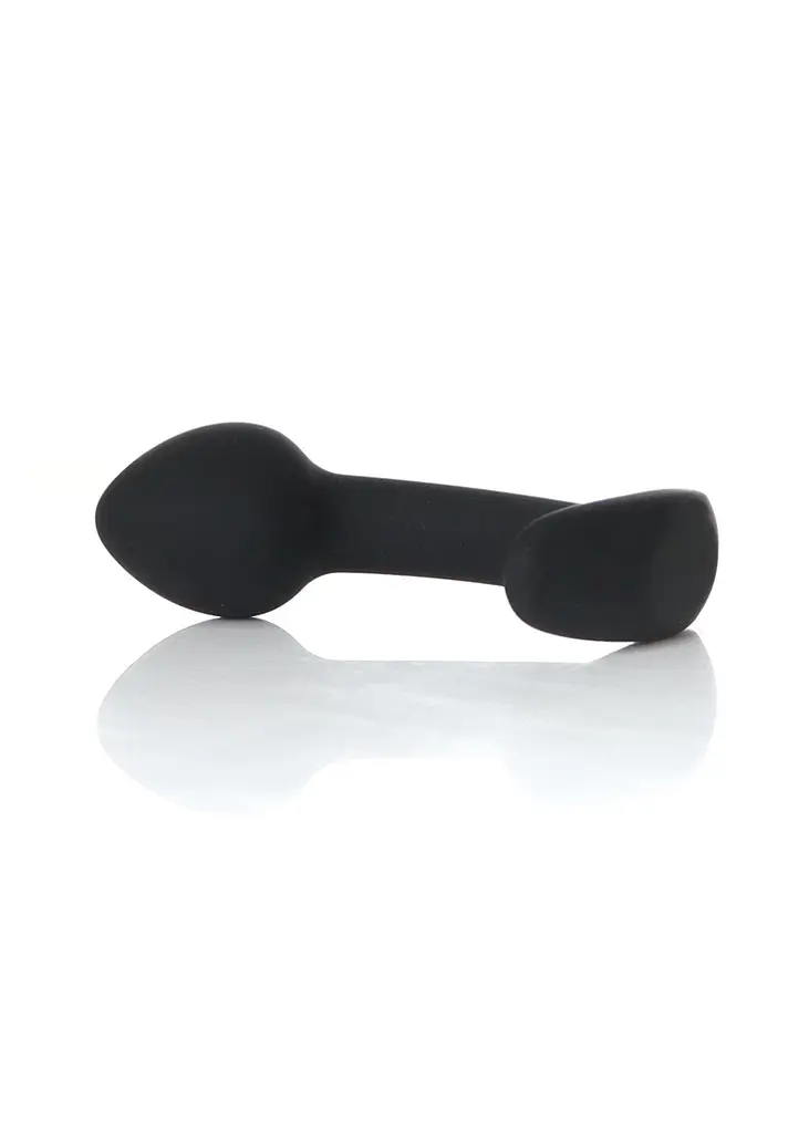 Анальна пробка - Silicone Black Curved Plug S - фото 4