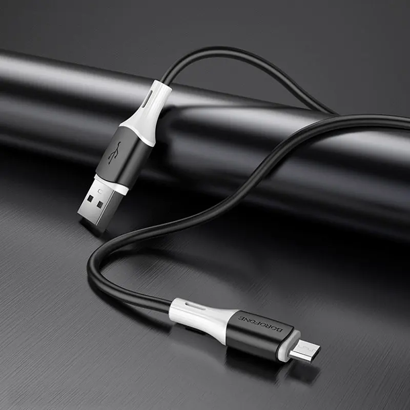 Дата кабель Borofone BX79 USB to MicroUSB (1m) Чорний - фото 3