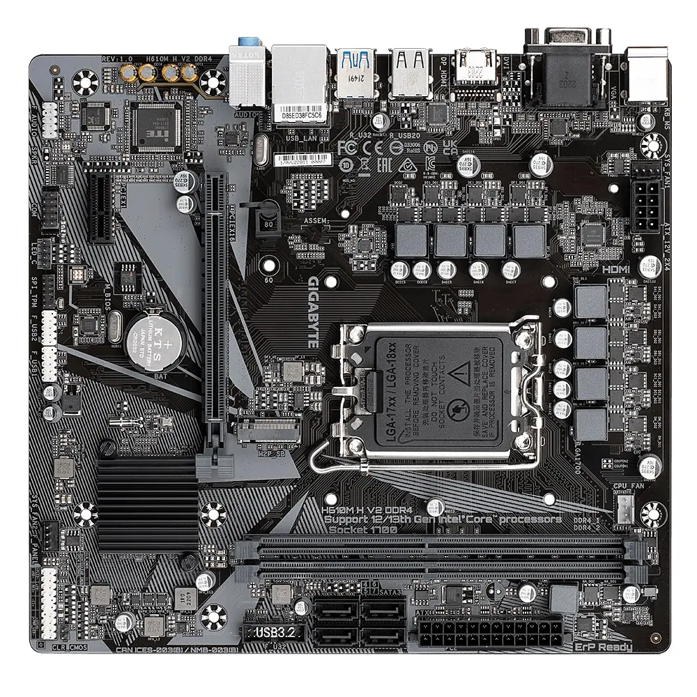 Материнська плата Gigabyte H610M H V2 DDR4 Socket 1700 - фото 4