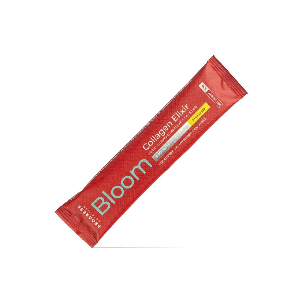 Колаген Progress Nutrition Bloom Collagen, 30 стіків - Ананас - фото 3