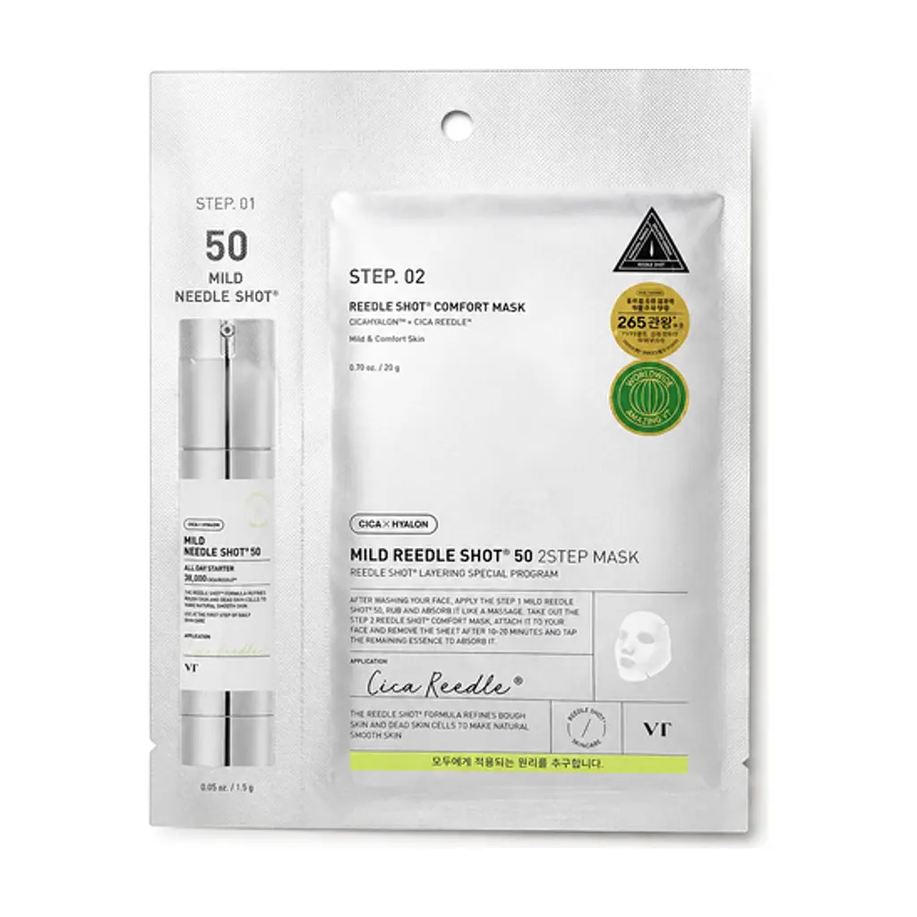 Маска для обличчя VT Cosmetics Mild Reedle Shot 50 2 Step Mask (8803463006020)