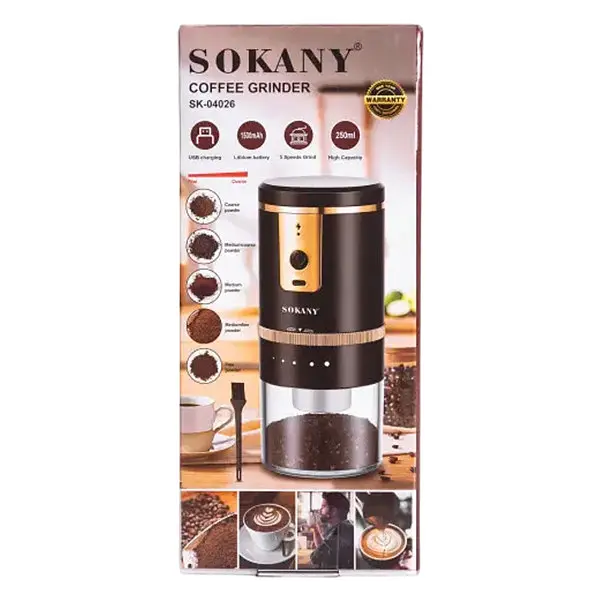 Кавомолка електрична Sokany SK-04026 13 Вт 250 мл Sokany SK-04026 - фото 9