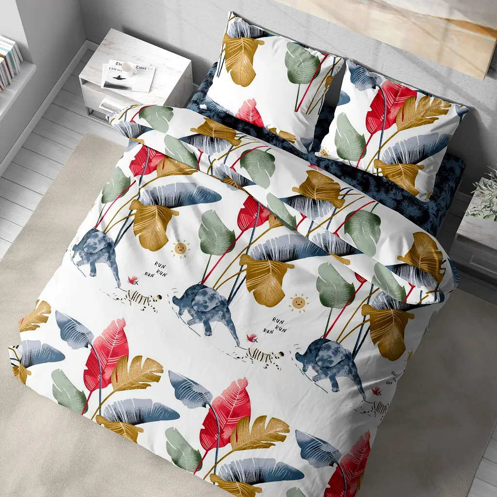 Комплект постельного белья LeLit двуспальный 180х215 см поплин L-2052/2 разноцветный (le2000000299136) - фото 4