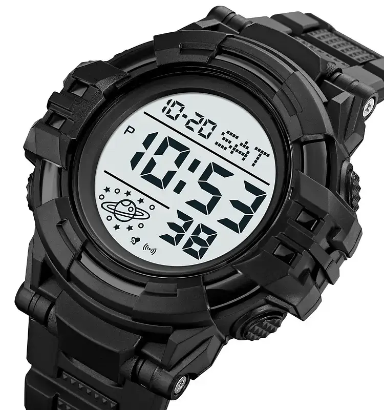 Чоловічий спортивний годинник Skmei 2003 (Чорний з білим) - фото 4