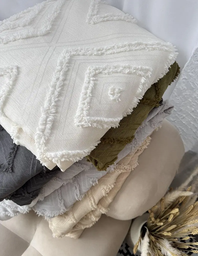 Покривало Zeintex в скандинавському стилі Scandi молочне 200х230 см - фото 7