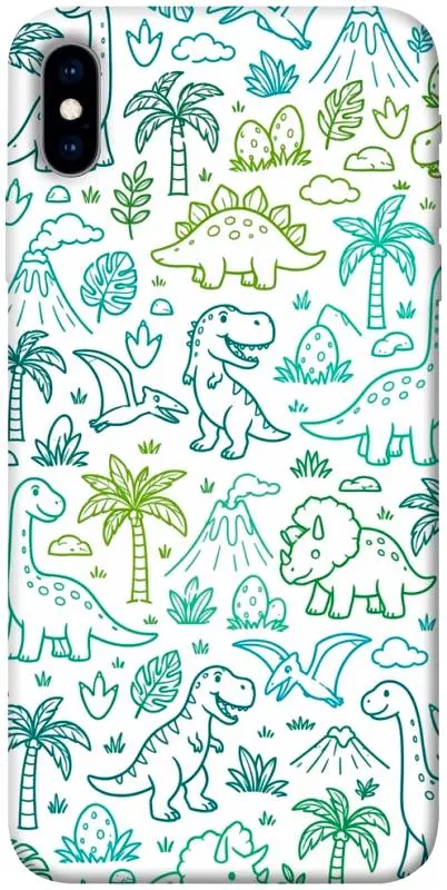 TPU чохол Demsky Dino pattern для Apple iPhone X (5.8")
