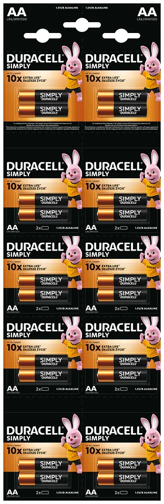 Батарейка DURACELL LR06 MN1500 уп. 1х2 шт. відривна (плакат 2х10) (6768607) - фото 2