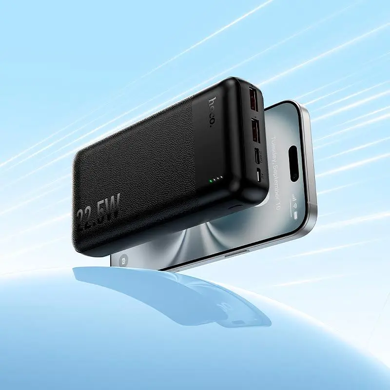Зовнішній акумулятор Hoco J159A Essence 20000mAh 22.5W Black [165957] - фото 7