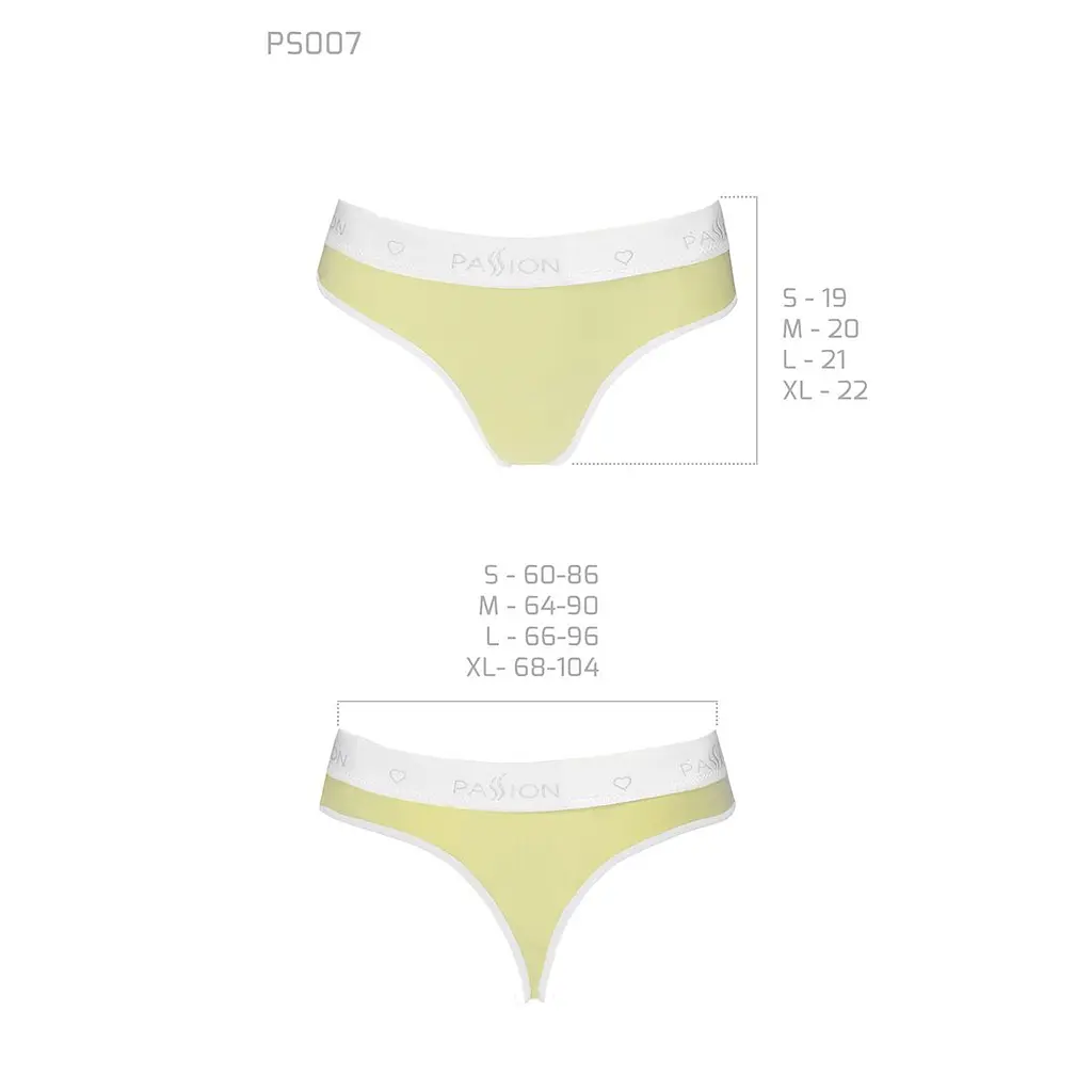 Спортивні трусики-стрінги Passion PS007 PANTIES M, yellow - фото 5