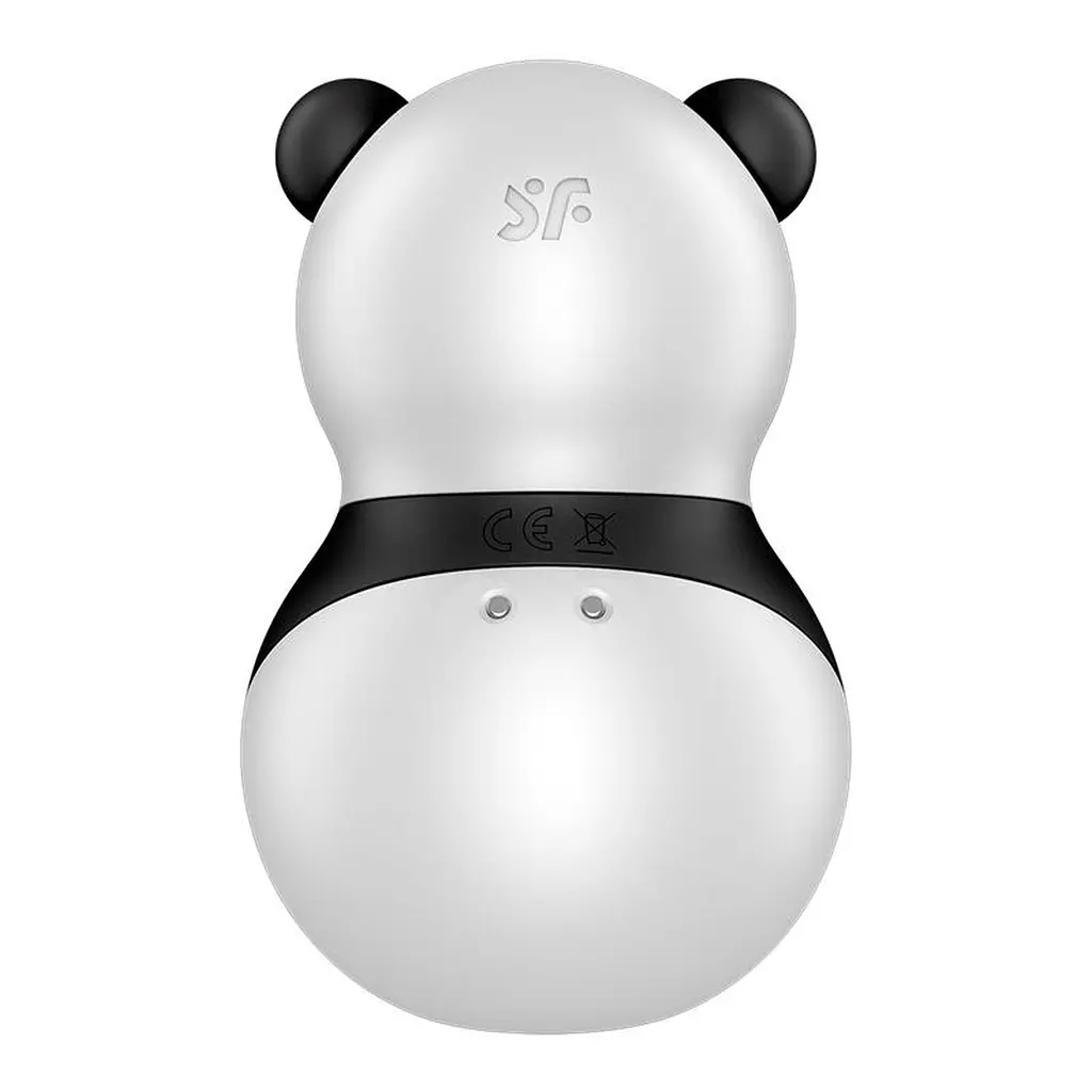 Вакуумный стимулятор клитора с вибрацией Satisfyer Pocket Panda черный с белым - фото 4