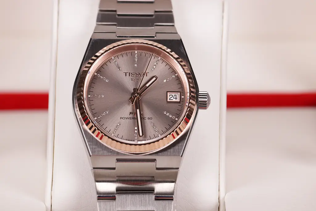 Годинник Tissot PRX 35 мм Powermatic 80 Steel & 18k Gold Bezel T931.207.41.336.00 - фото 3