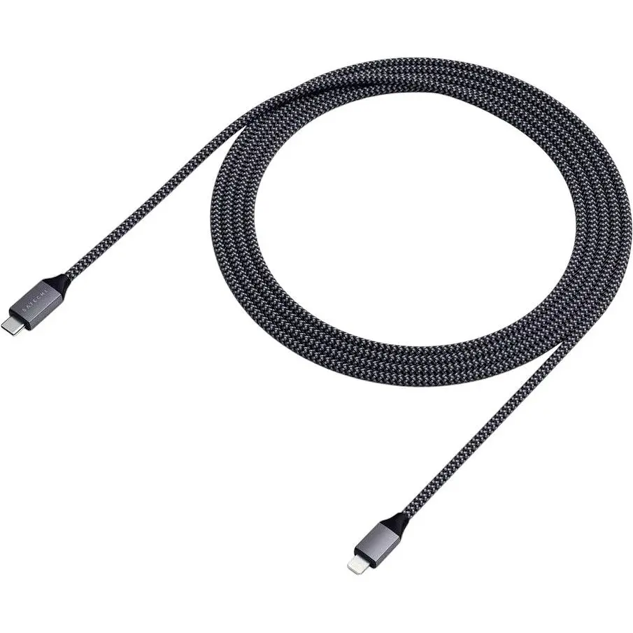Кабель USB-C to Lightning Satechi Cable Space Gray 1.8 м (ST-TCL18M) - фото 3