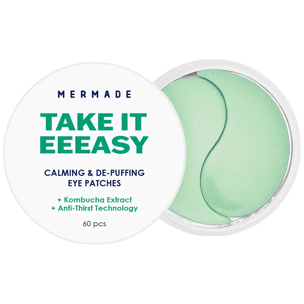 Патчі під очі Mermade Take It Eeeasy Calming & De-puffing Kombucha extract & Аnti-thirst technology тонізуючі гідрогелеві 60 шт. - фото 2