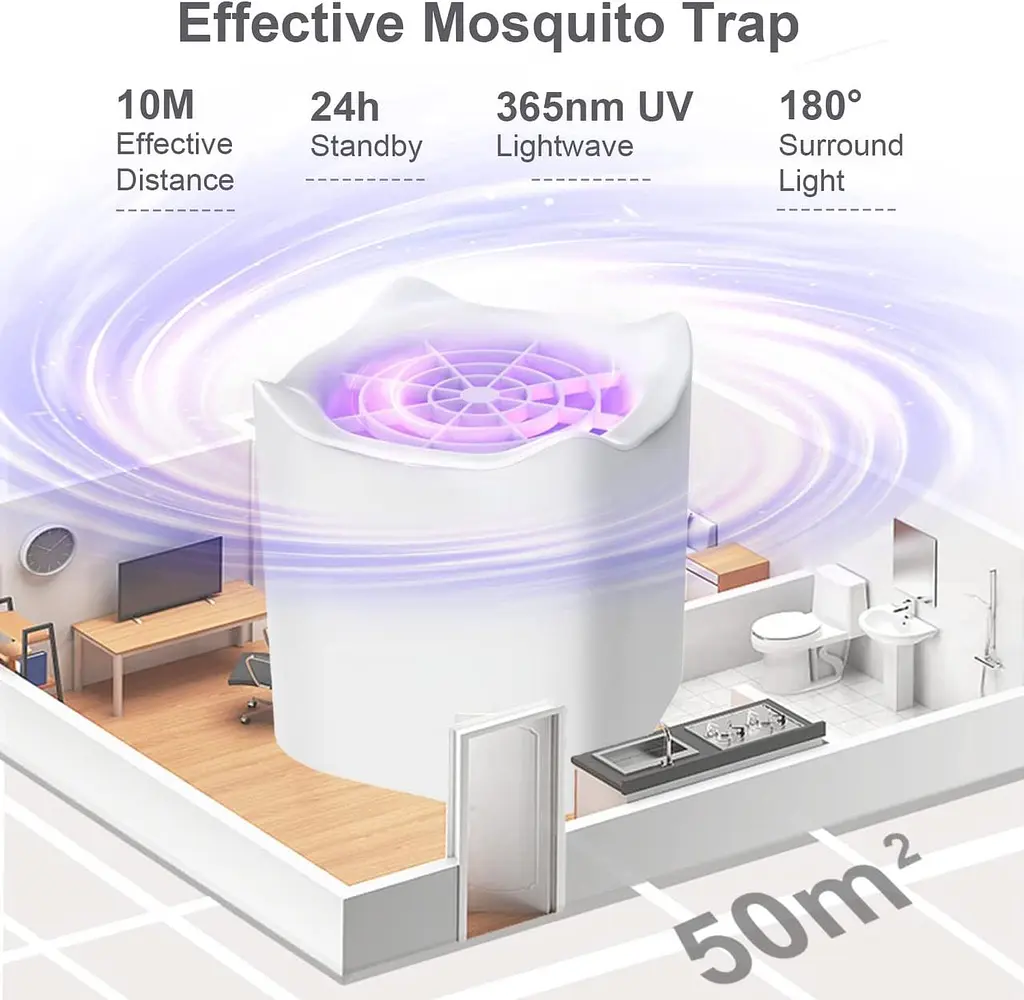 Thehomeuse Mosquito Killer Lamp, Електричний вбивця мух Fly Zapper Indoor - фото 3