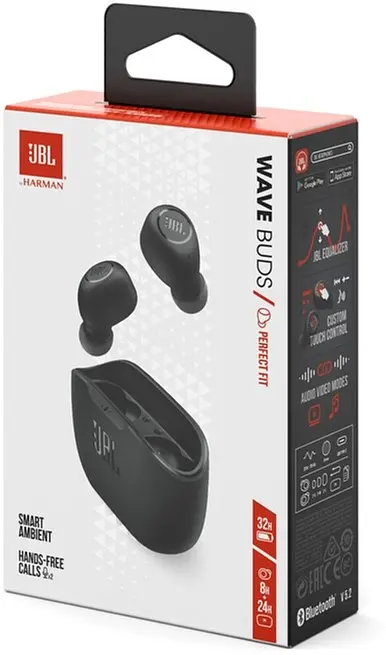 Навушники JBL Wave Buds Black (JBLWBUDSBLK) - фото 10