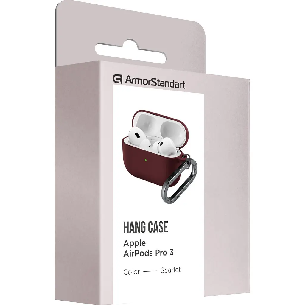 Чохол ArmorStandart Hang Case для Apple AirPods Pro 3 Scarlet [ARM88283] [149506] - фото 3