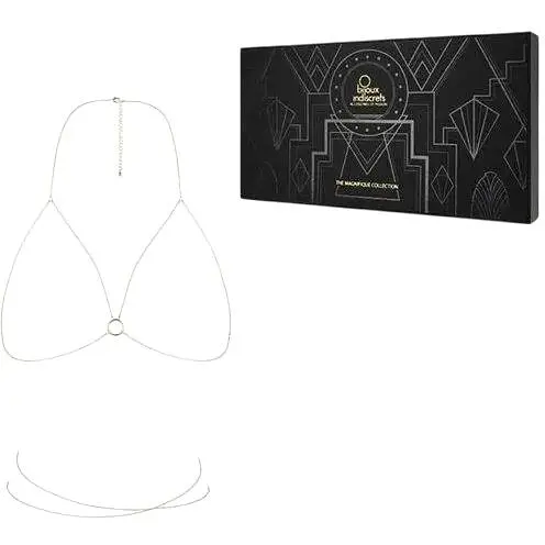 Ланцюжок портупея Bijoux Indiscrets Magnifique Bra Chain прикраса на тіло Gold - фото 3