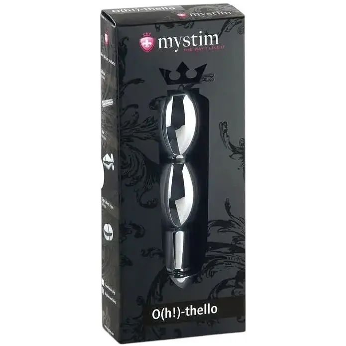 Металлическое дилдо 2 в 1 Mystim O(h!)-thello для электростимулятора диаметр 3.5 см - фото 5