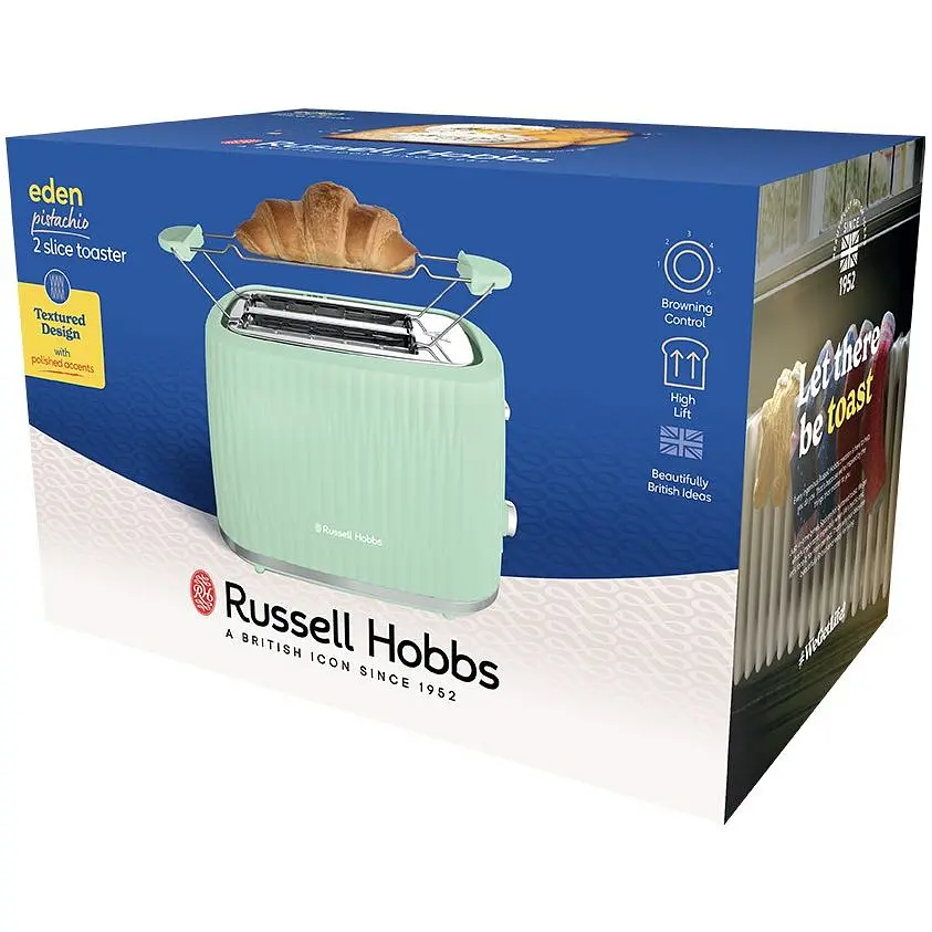 Тостер Russell Hobbs Eden 800 Вт фісташковий (27374-56) - фото 2