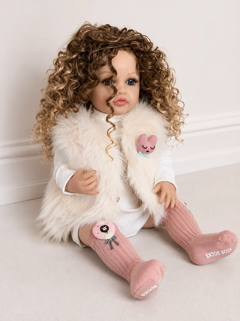 Реалістична Кукла Реборн 55 см повністю вінілова Doll Reborn Baby К0100504 - фото 5