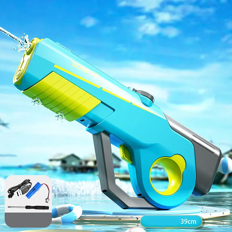 Водяний акумуляторний автомат Water Gun 8002C (600ml) with lithium battery Blue / Yellow - фото 7