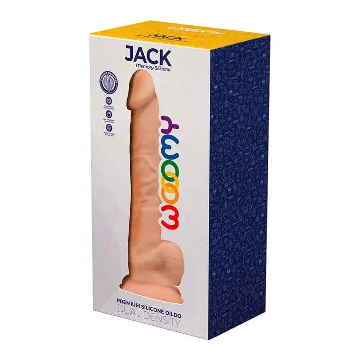 Силіконовий фалоімітатор Wooomy Jack, термореактивний, з присоскою, довжина 23,1 см, діаметр 4,8 см - фото 2
