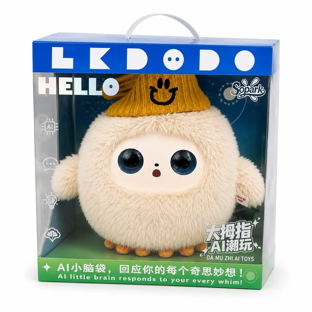 Інтерактивна м'яка іграшка Bobo BEIGE Smart AI Plush Toy з підтримкою голосового керування, Wi-Fi та мобільного застосунка Tuya - фото 2