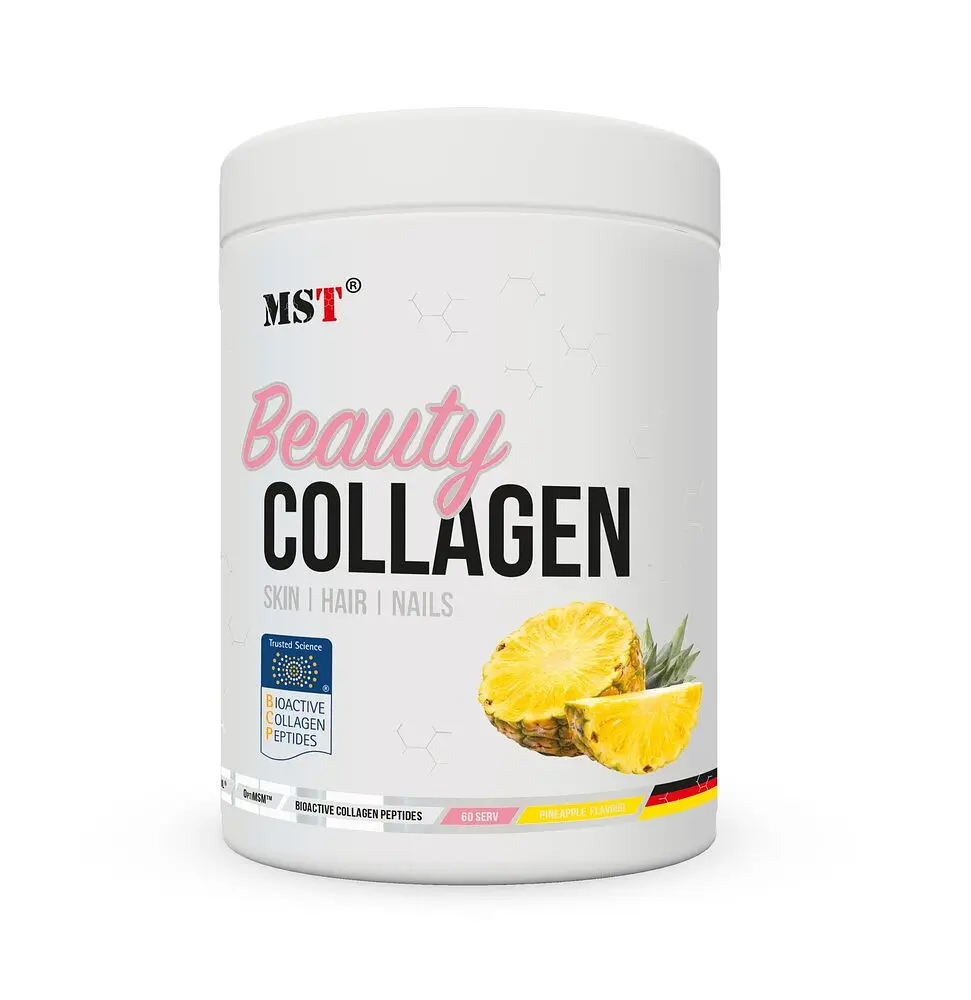 Колаген MST Nutrition Collagen Beauty Verisol + OptiMSM, 450 грам - Ананас для підтримки шкіри, волосся та нігтів.