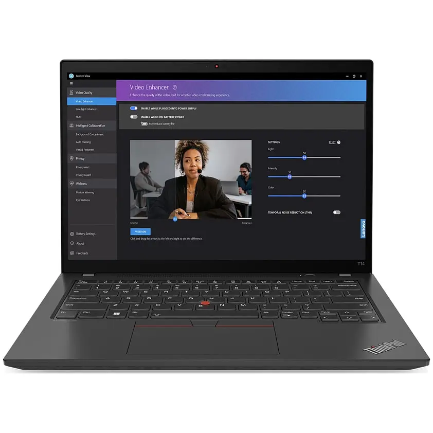 Ноутбук Lenovo ThinkPad T14 Gen 4 з процесором Intel Core i5-1335U pana la 4.6 GHz, 14", WUXGA, IPS, 16GB, 512GB SSD, Intel UHD графікою, Windows 11 Pro, Thunder чорний, 3y Courier or Carry- - фото 3