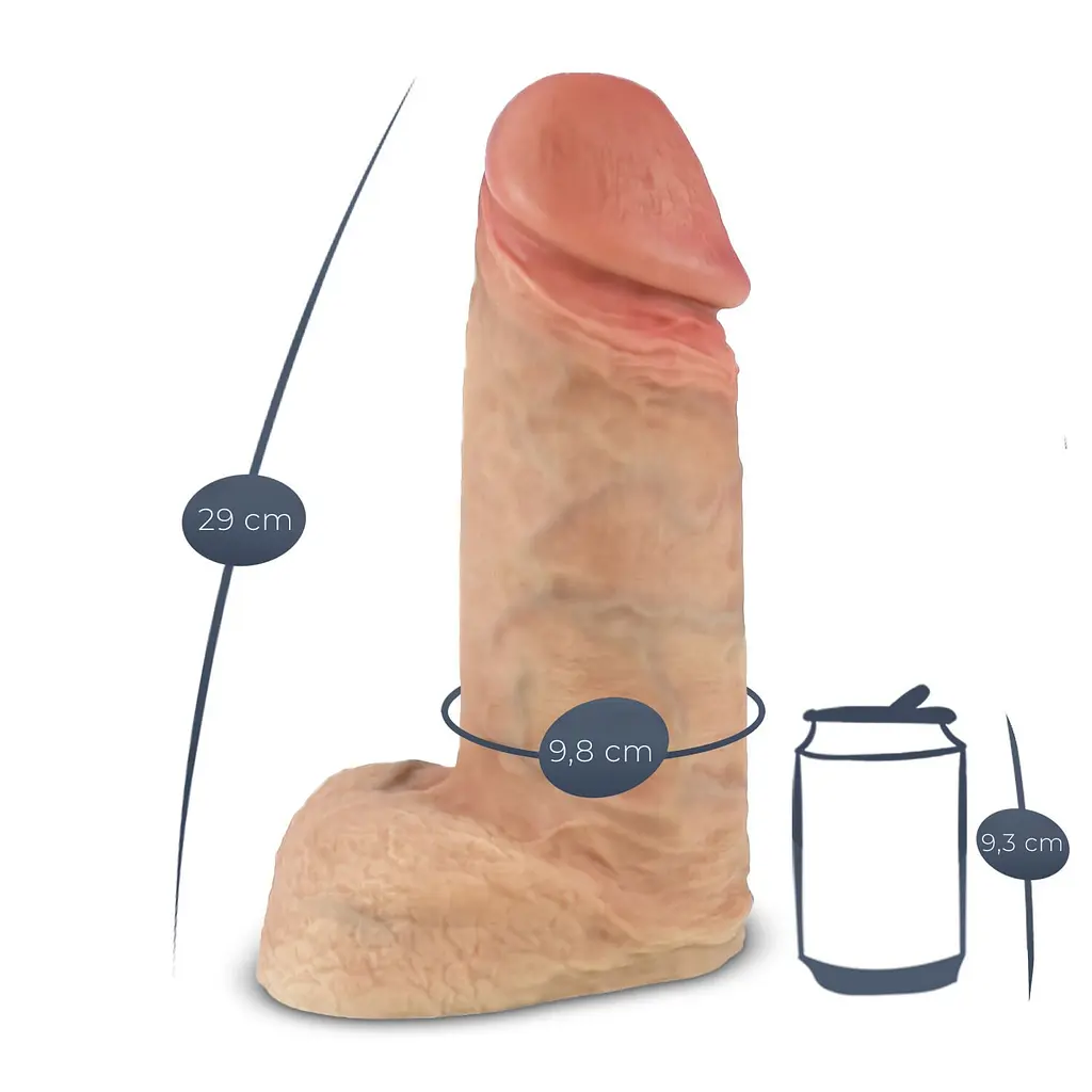 Фалоімітатор SilexD Premium Real Skin 11in Model 1, 30 см (без коробки) - фото 2