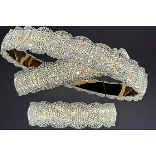 Півісна люстра кільця Linisoln 1533-50x40x30 FG метал, акрил, круги 50-40-30 см, LED-стрічка, 80 Вт - фото 3