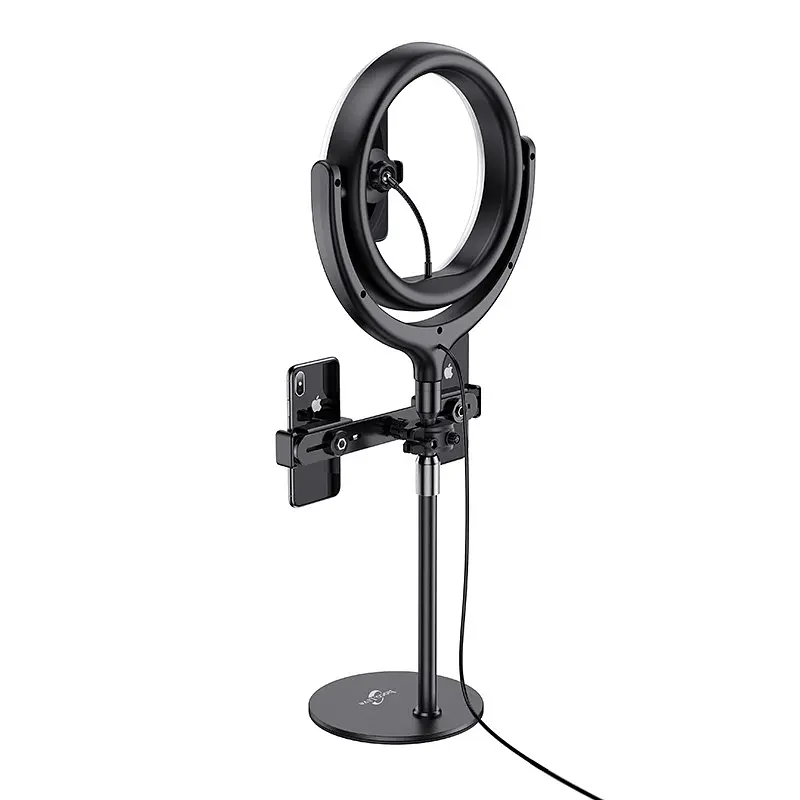 Тримач із кільцевим освітленням Hoco LV01 Rouge desktop fill light live broadcast stand - фото 2