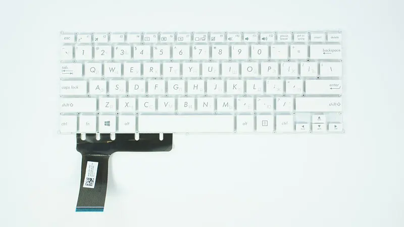 Клавіатура для ноутбука ASUS (E202SA series) rus, white, без фрейма - фото 2