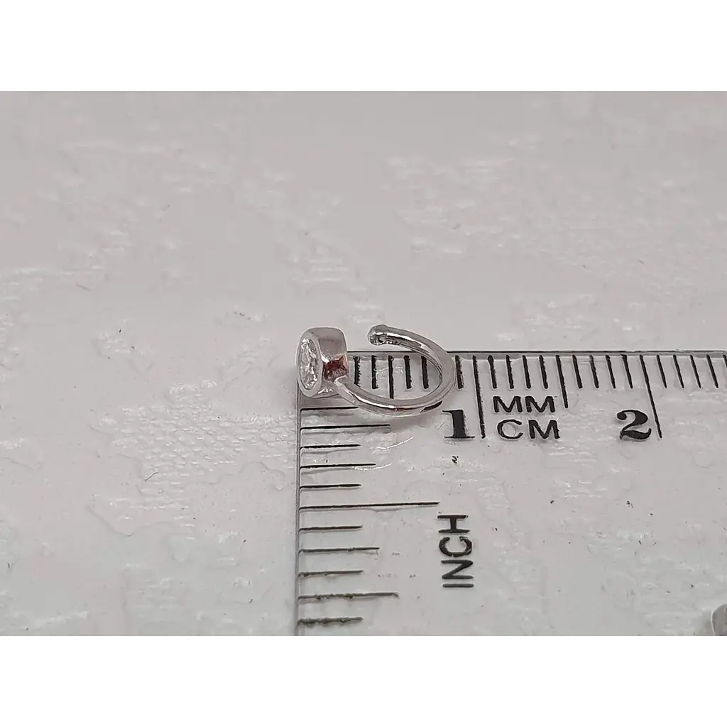 Срібна сережка-кафф на хелікс Umax. 7044U - фото 5