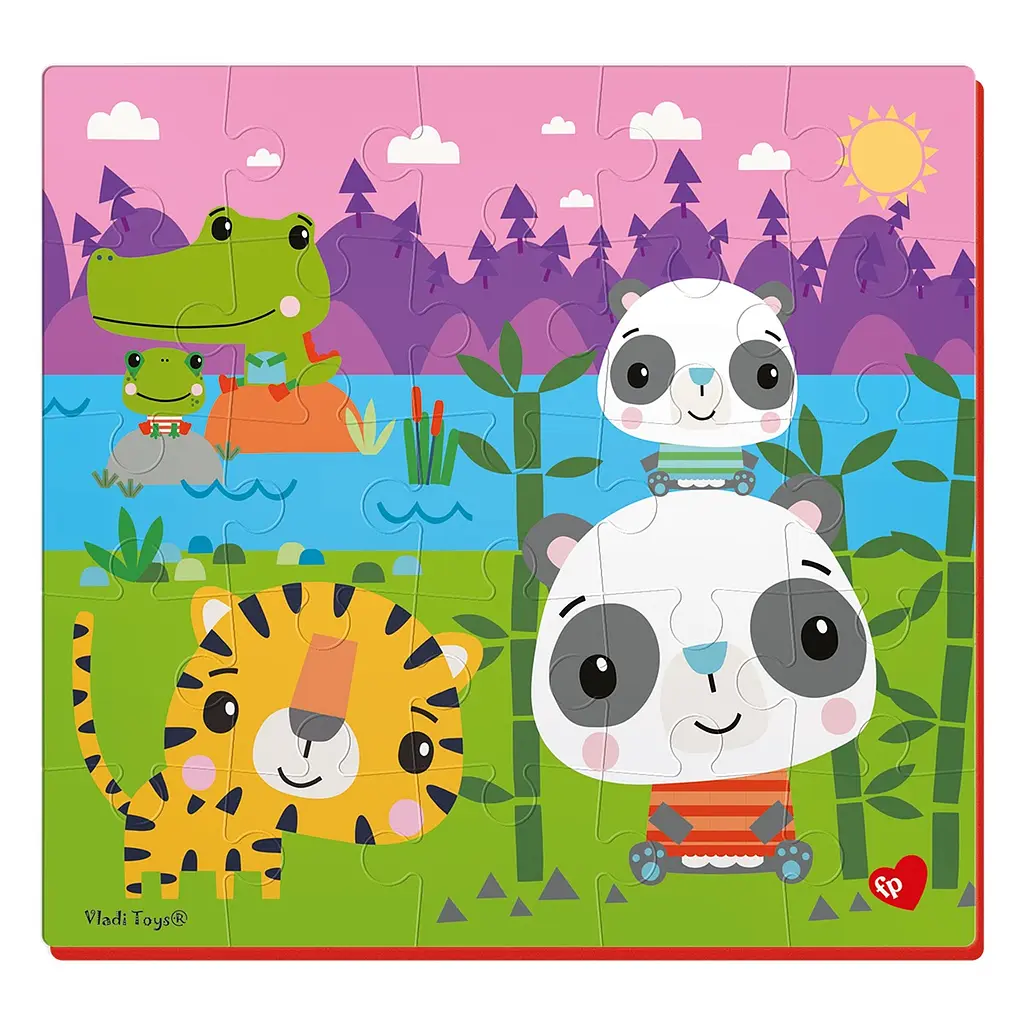 Мягкие пазлы Vladi Toys Fisher-Price Панды, 25 элементов (VT1109-03) - фото 2