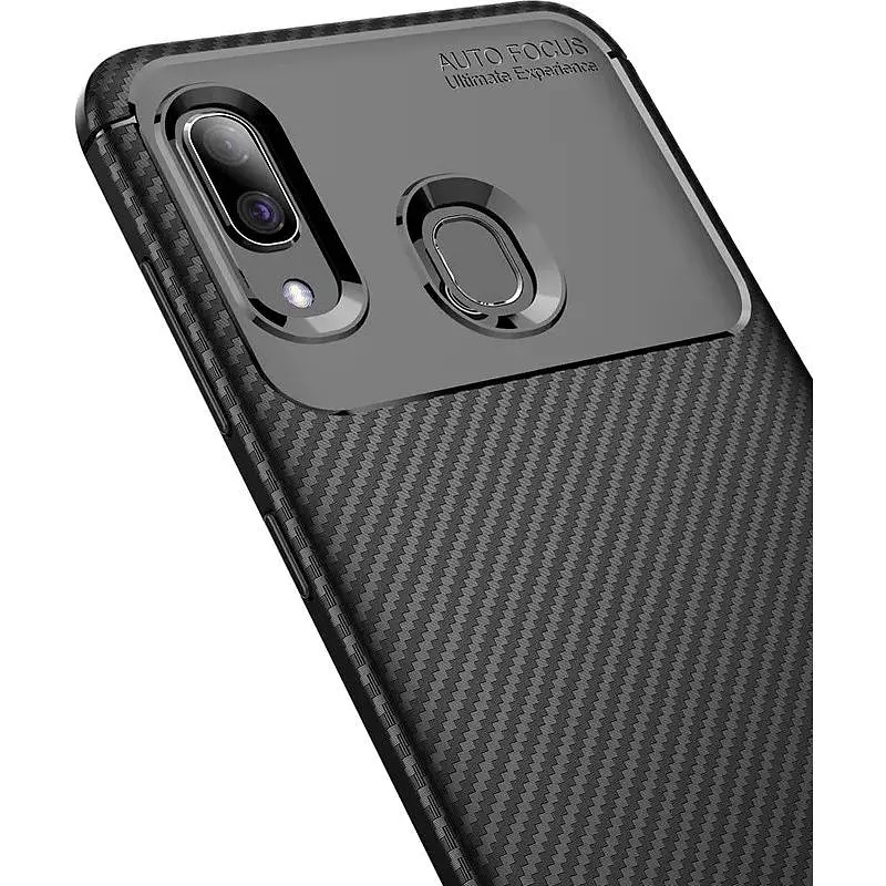 Чохол-накладка Toto TPU Carbon Fiber 1.5 mm Case Samsung Galaxy A20/A30 Black - фото 4
