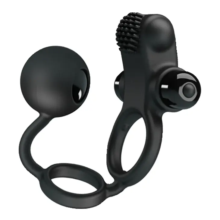 Ерекційне кільце - Pretty Love Vibration Penis Sleeve IV Black - фото 8