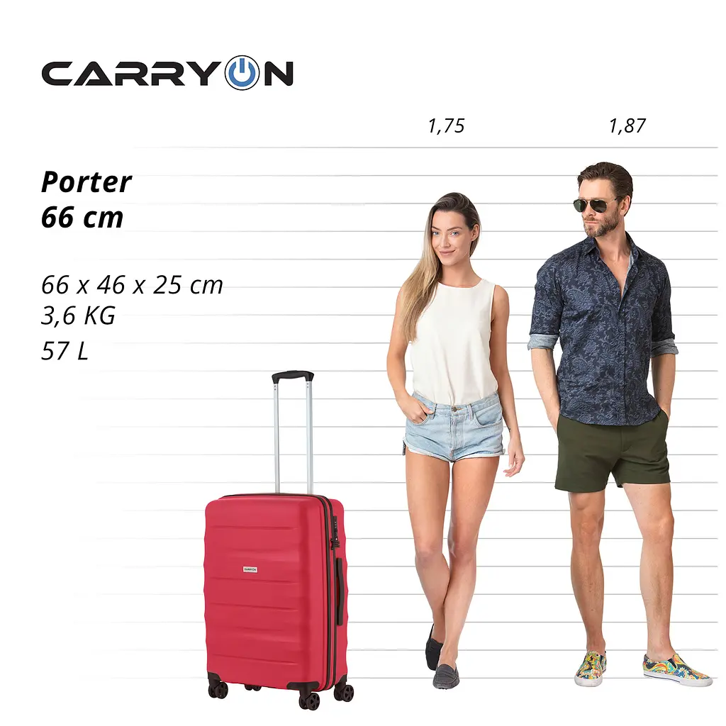 Валіза CarryOn Porter (M) Red (502448) - фото 6